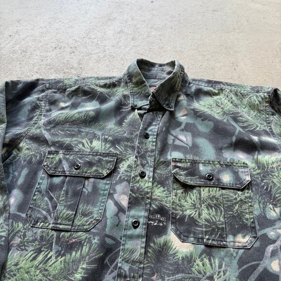 Men's Vintage Dickies Camo West Camouflage Button Up Long Sleeve Shirt Sz XL VTG - Picture 5 of 7